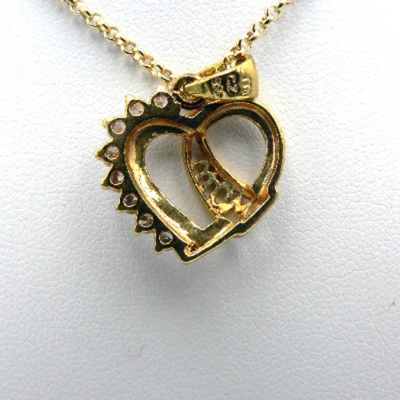 Simulated Diamond Heart MOM Pendant (18") NWOT - Picture 2 of 2